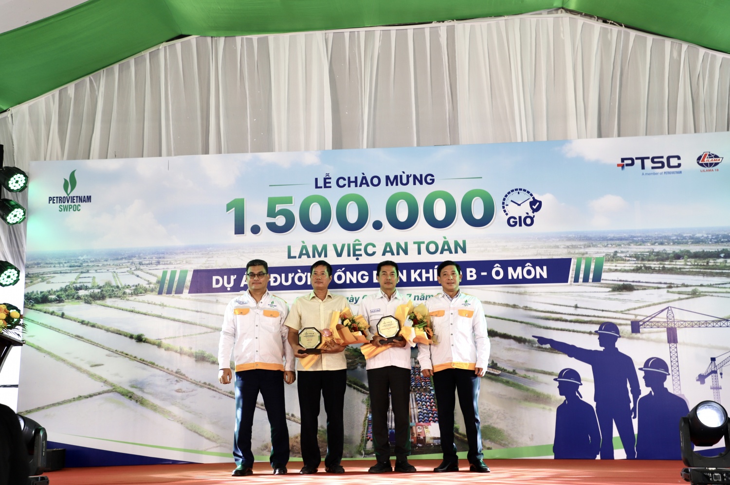 1,5 triệu giờ an toàn – dấu mốc trên công trường đường ống khí Lô B – Ô Môn 1,5 triệu giờ an toàn – dấu mốc trên công trường đường ống khí Lô B – Ô Môn