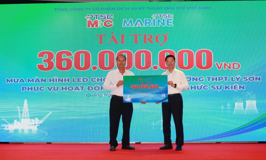 PTSC tiếp thêm nguồn lực cho an sinh, giáo dục tại đặc khu Lý Sơn