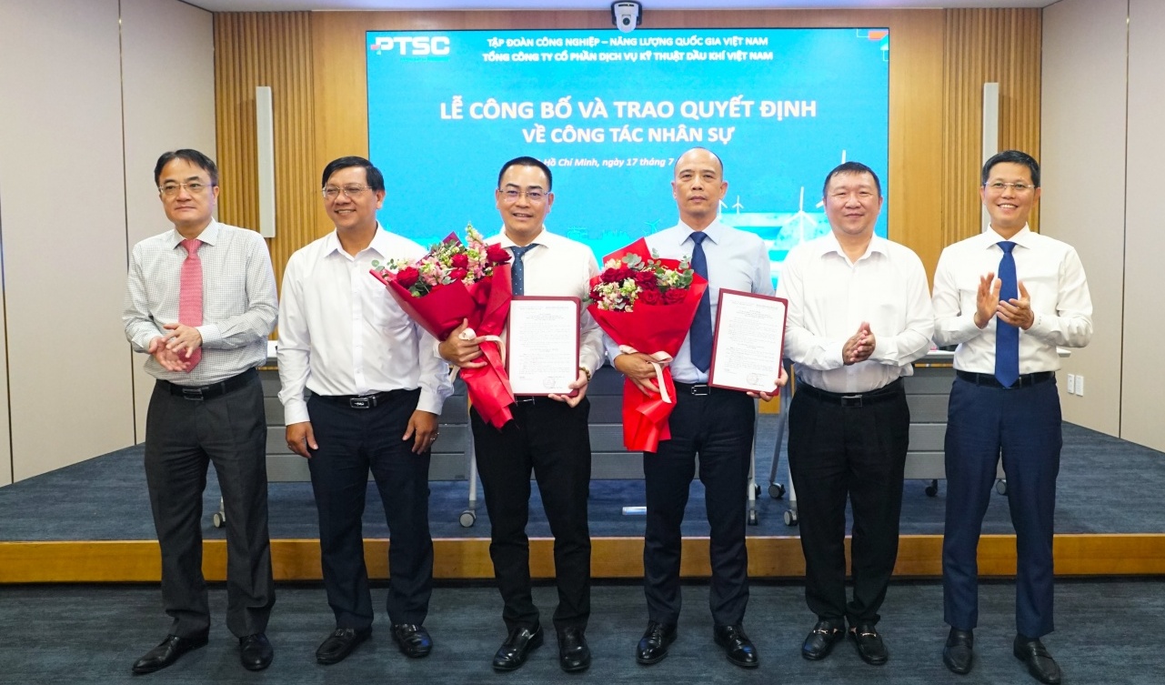 PTSC kiện toàn tổ chức Đảng, công bố các quyết định bổ nhiệm cán bộ chủ chốt