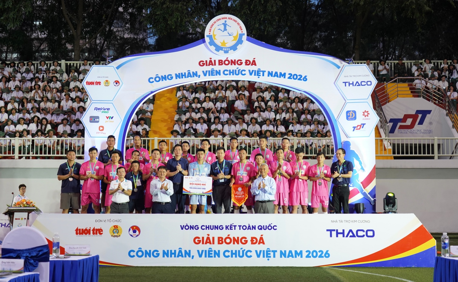 Đội bóng Công đoàn Petrovietnam đạt Huy chương Bạc tại Giải bóng đá công nhân, viên chức Việt Nam 2026