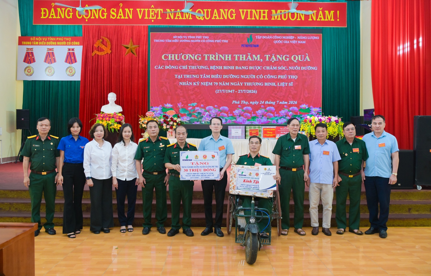 Petrovietnam tri ân thương, bệnh binh tại Trung tâm Điều dưỡng người có công tỉnh Phú Thọ