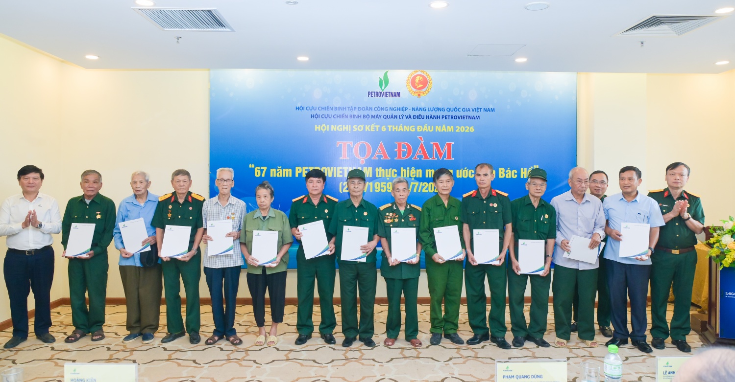 Hội CCB BMQL&ĐH Petrovietnam phát huy vai trò tiên phong, gương mẫu, hoàn thành tốt nhiệm vụ 6 tháng đầu năm 2026