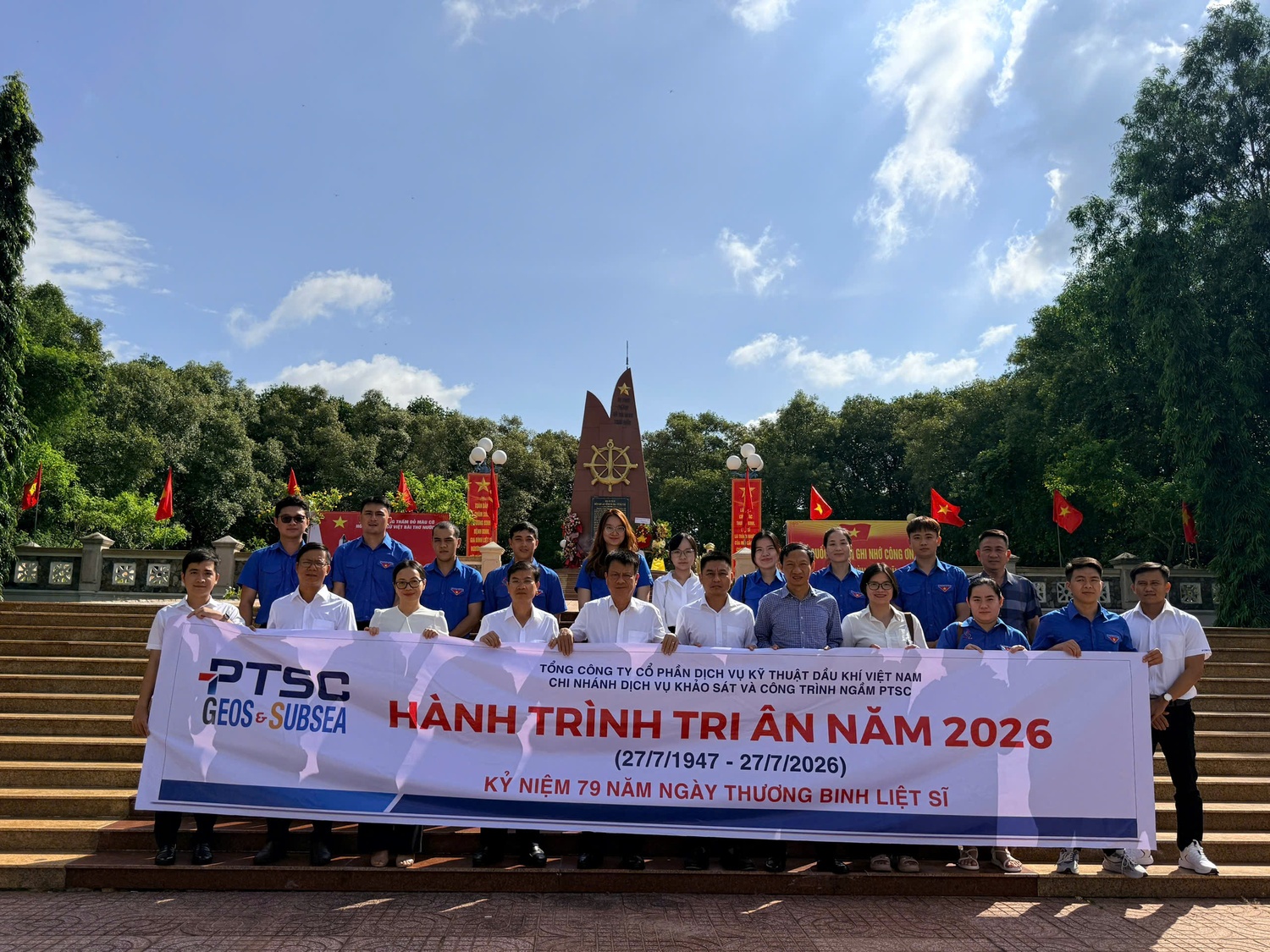 Đoàn tham quan Khu di tích Đường Hồ Chí Minh trên biển - Bến Lộc An (Xã Hồ Tràm, TP. Hồ Chí Minh) PTSC G&S và “Hành trình tri ân 2026”
