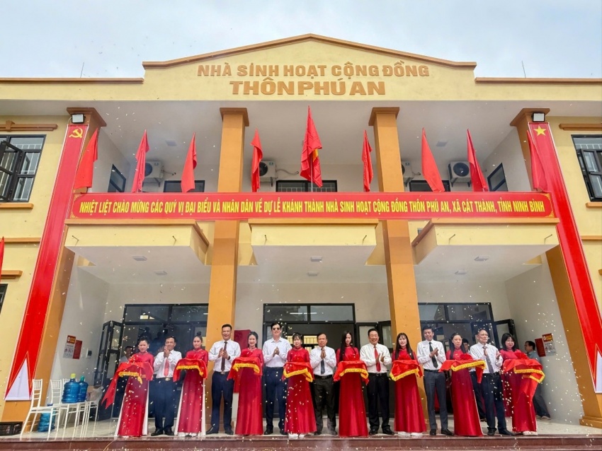 Vietsovpetro khánh thành Nhà sinh hoạt cộng đồng tại Cát Thành - Ninh Bình