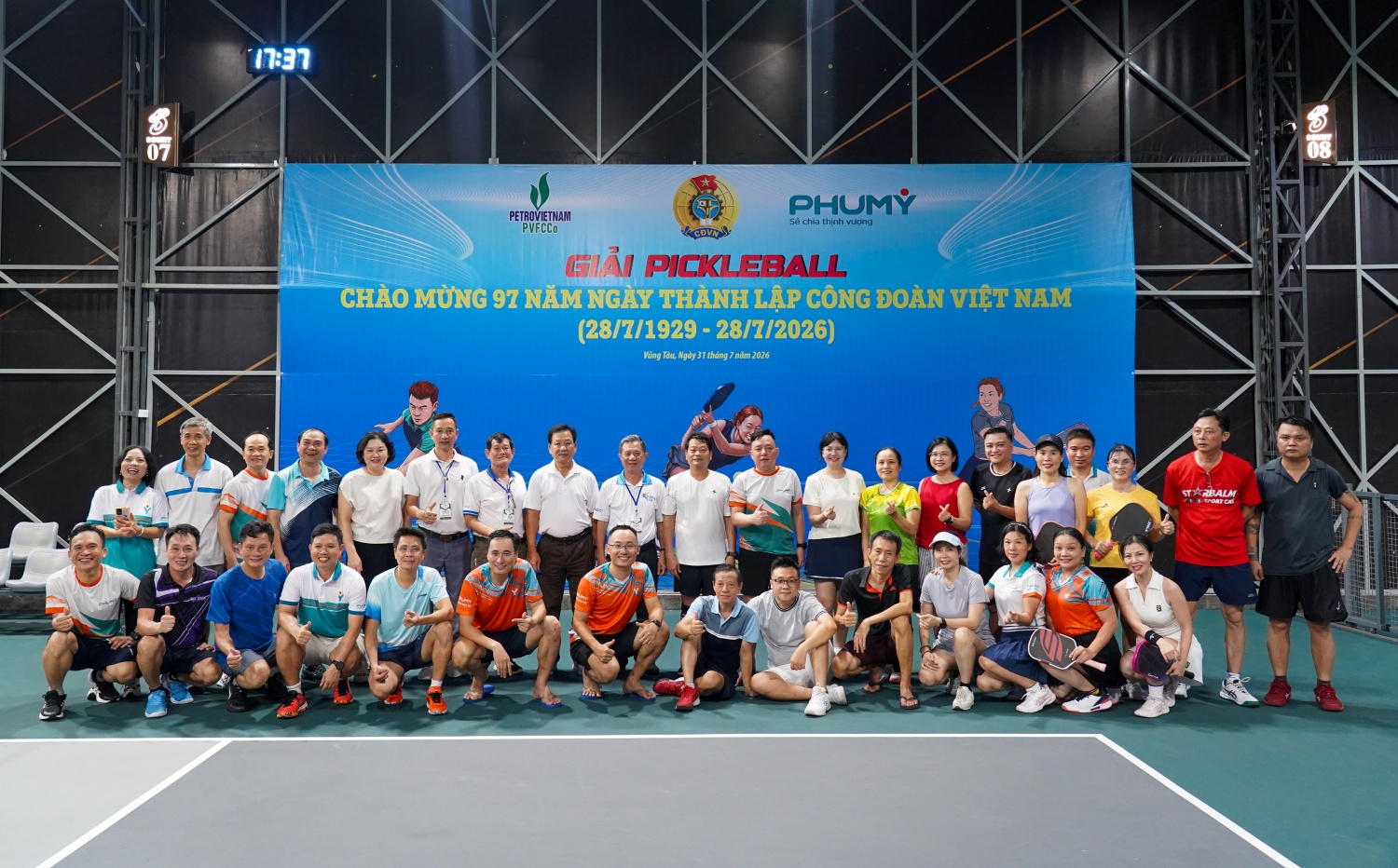 Công đoàn PVFCCo - Phú Mỹ sôi nổi giao lưu pickleball kỷ niệm 97 năm Ngày thành lập Công đoàn Việt Nam Công đoàn PVFCCo - Phú Mỹ tổ chức Giải pickleball chào mừng 97 năm Ngày thành lập Công đoàn Việt Nam