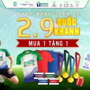 Tuần săn BIB Cà Mau Marathon 2026 - Cúp PETROVIETNAM: Đếm ngược Super Early Bird và ưu đãi dịp 2/9