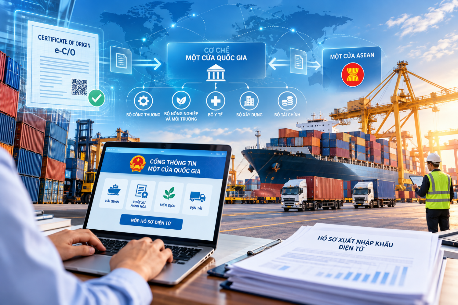 Minh bạch xuất xứ hàng hóa xuất nhập khẩu nhờ cơ chế “một cửa”
