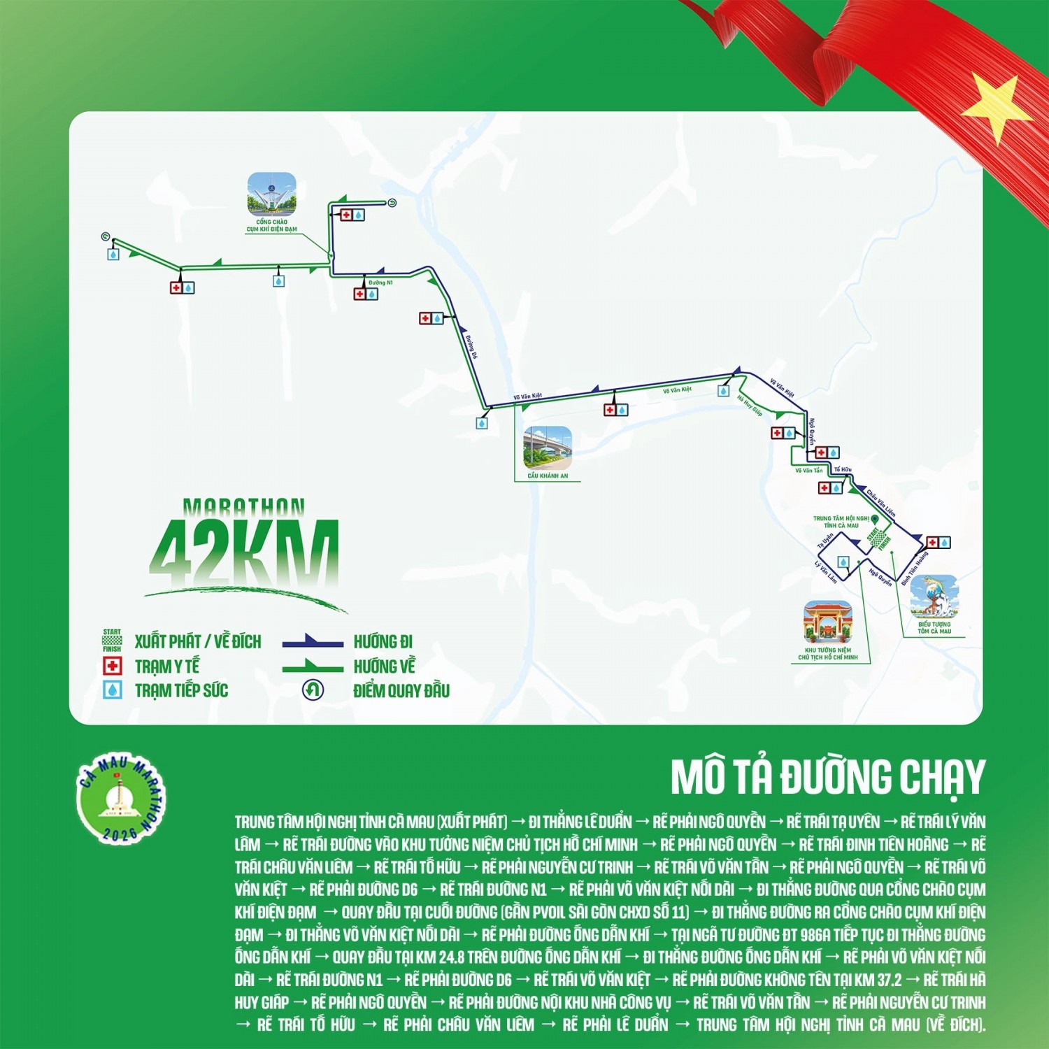 Cà Mau Marathon 2026 - Cúp PETROVIETNAM: 5 cự ly, 5 cách khám phá miền đất cực Nam Tổ quốc