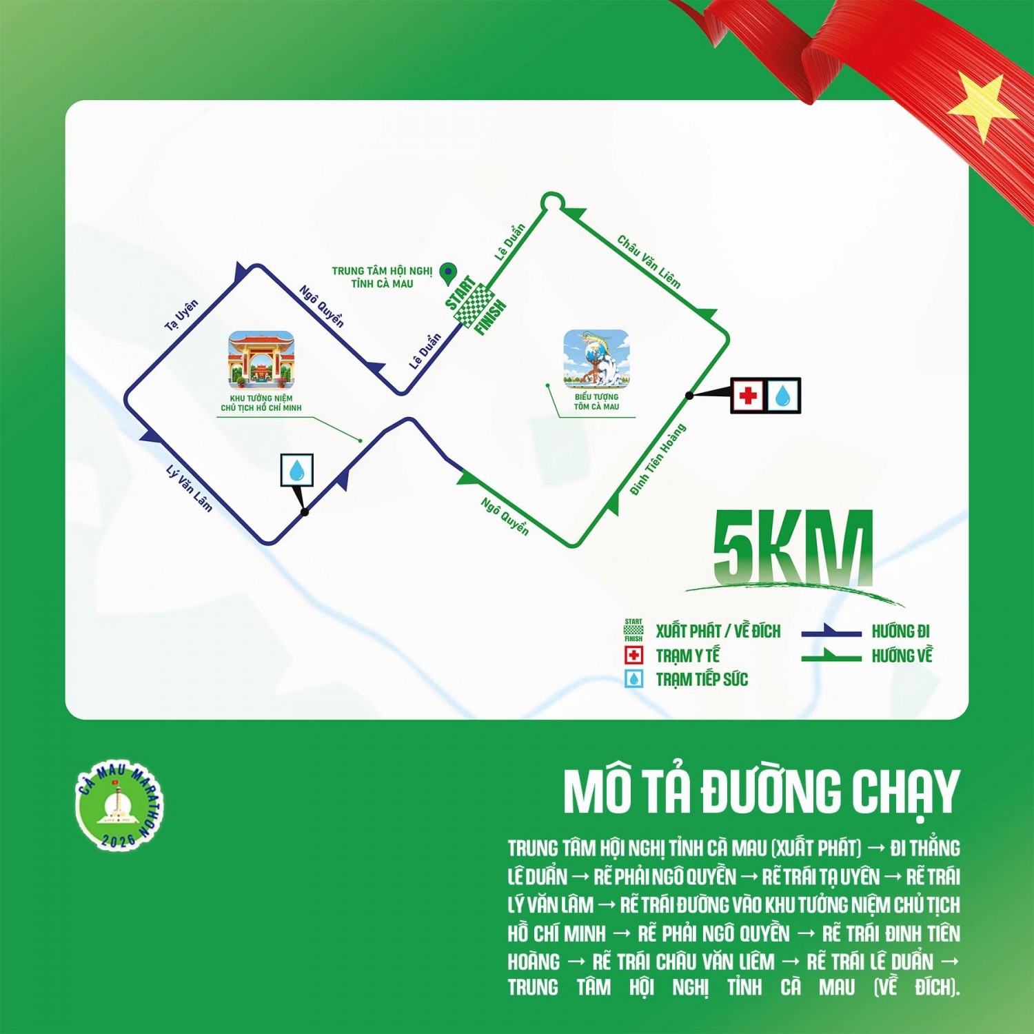 Cà Mau Marathon 2026 - Cúp PETROVIETNAM: 5 cự ly, 5 cách khám phá miền đất cực Nam Tổ quốc
