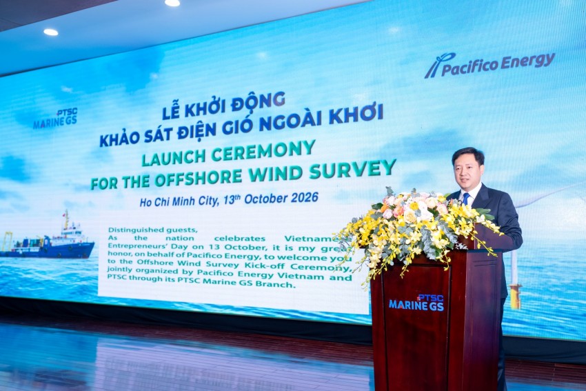 PTSC Marine GS phối hợp cùng Pacifico Energy khởi động khảo sát hai dự án điện gió ngoài khơi tổng công suất 1,8 GW