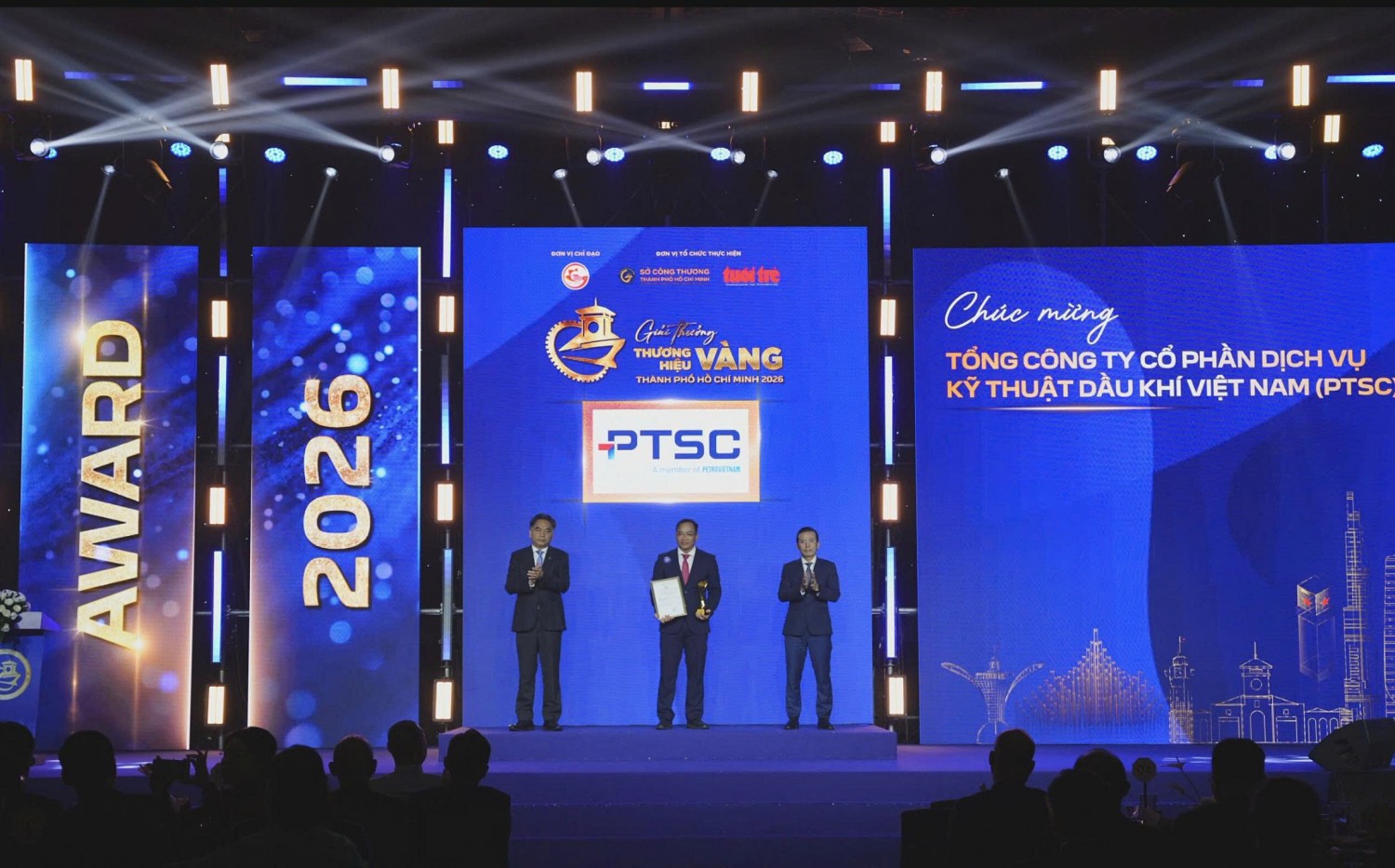 PTSC được vinh danh Thương hiệu Vàng TP HCM năm 2026