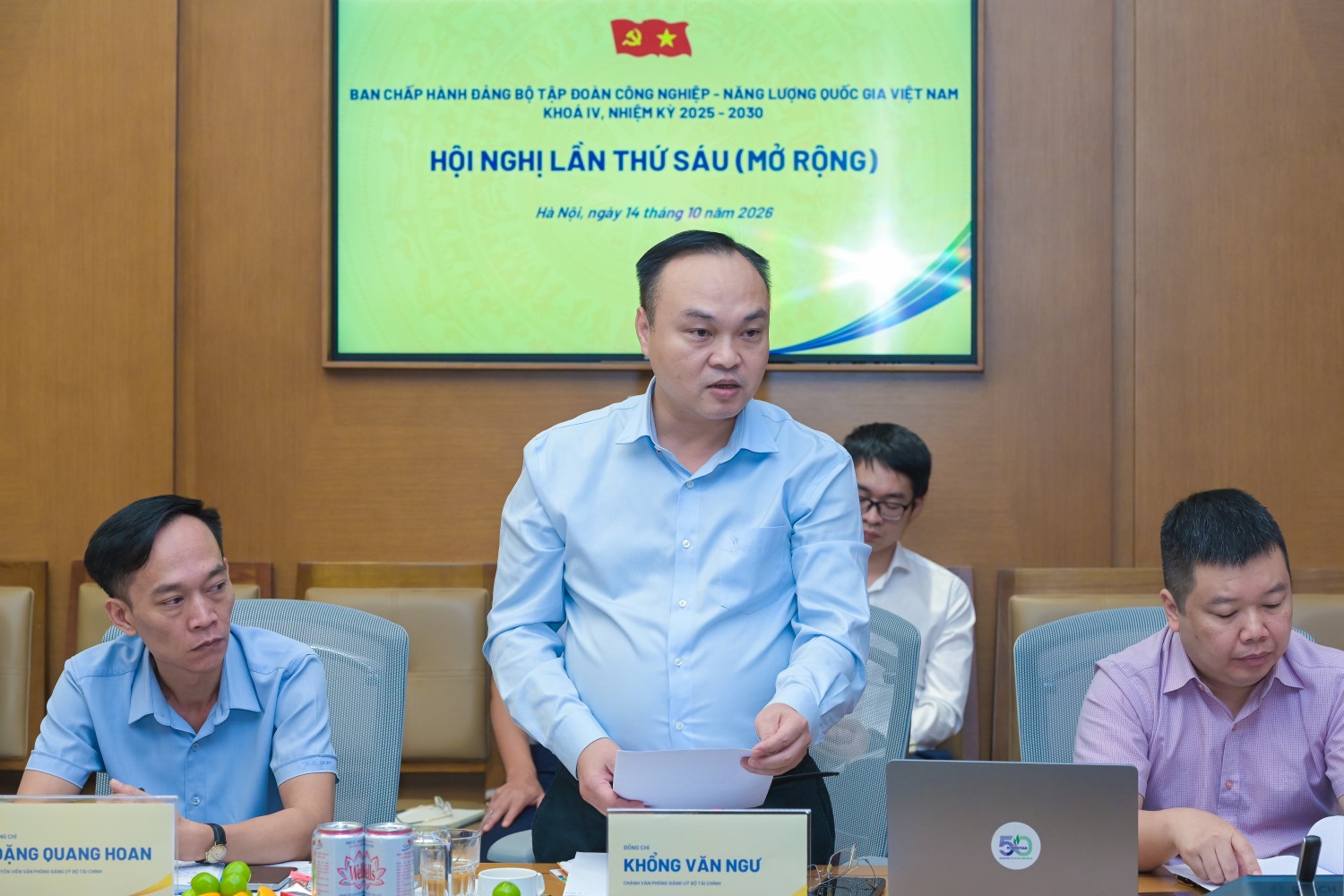đồng chí Khổng Văn Ngữ, Ủy viên Ban Thường vụ, Chánh Văn phòng Đảng ủy Bộ Tài 