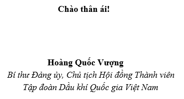 Chủ tịch HĐTV Tập đoàn gửi thư chúc mừng nhân ngày Khoa học Công nghệ Việt Nam