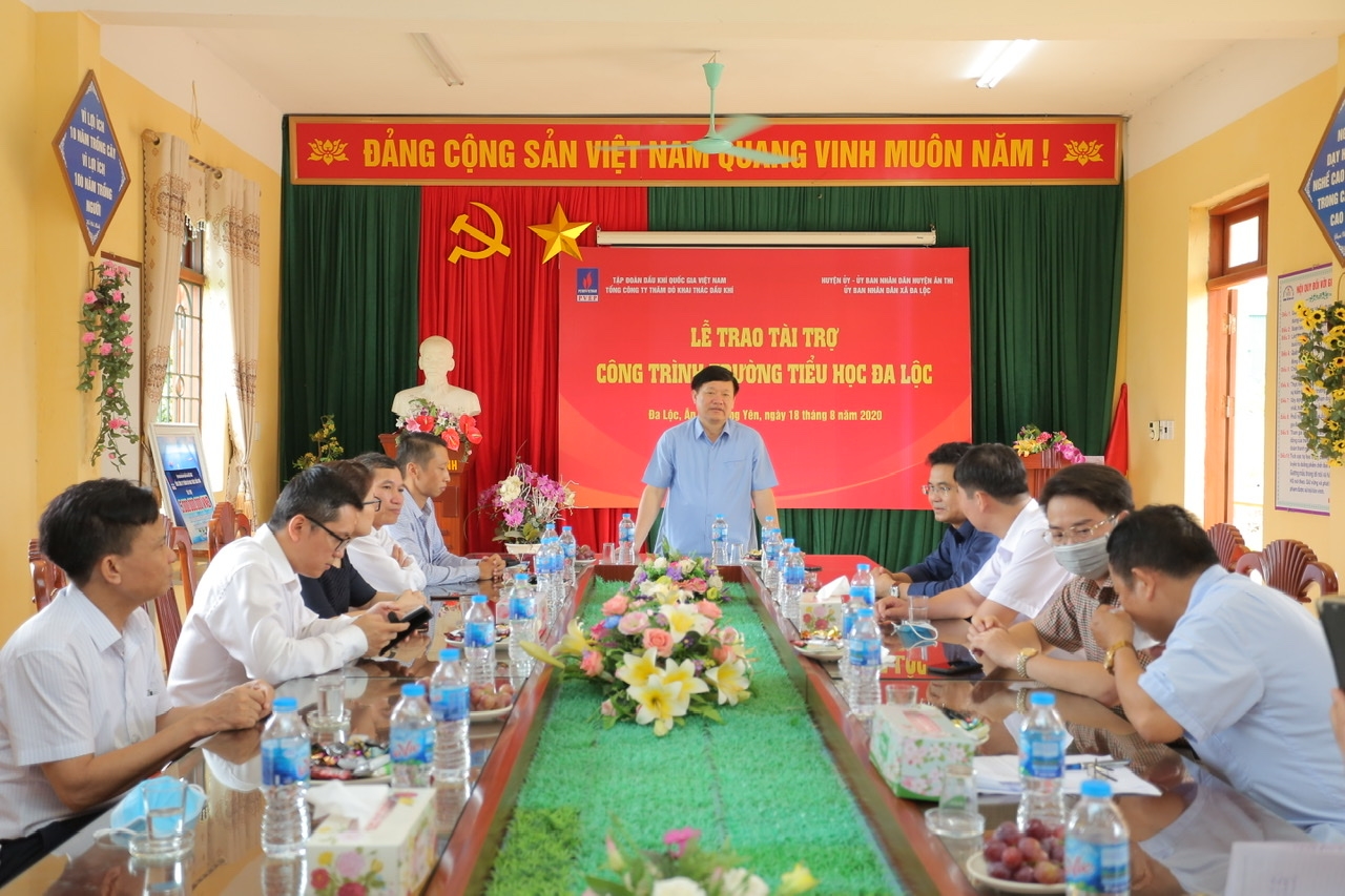 pvep trao ho tro xay dung truong tieu hoc tai hung yen