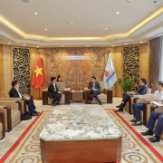 Tổng Giám đốc Petrovietnam Lê Mạnh Hùng tiếp lãnh đạo Công ty GS Energy (Hàn Quốc)