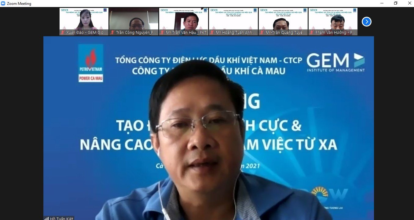 PV Power Ca Mau tổ chức khóa học “truyền lửa” cho cán bộ, người 
lao động đang làm việc từ xa