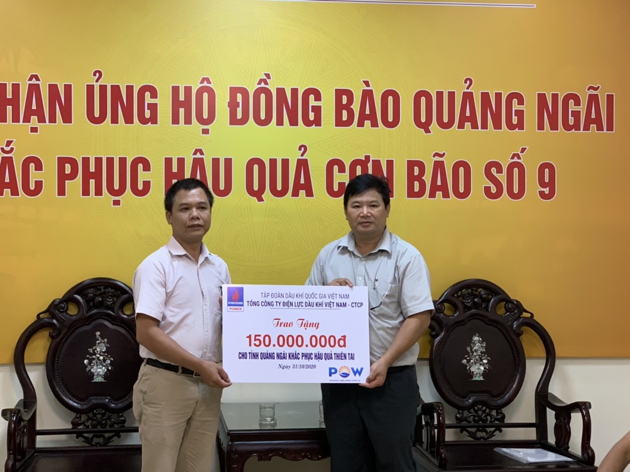 Các hoạt động thiện nguyện của PV Power hướng về đồng bào miền Trung