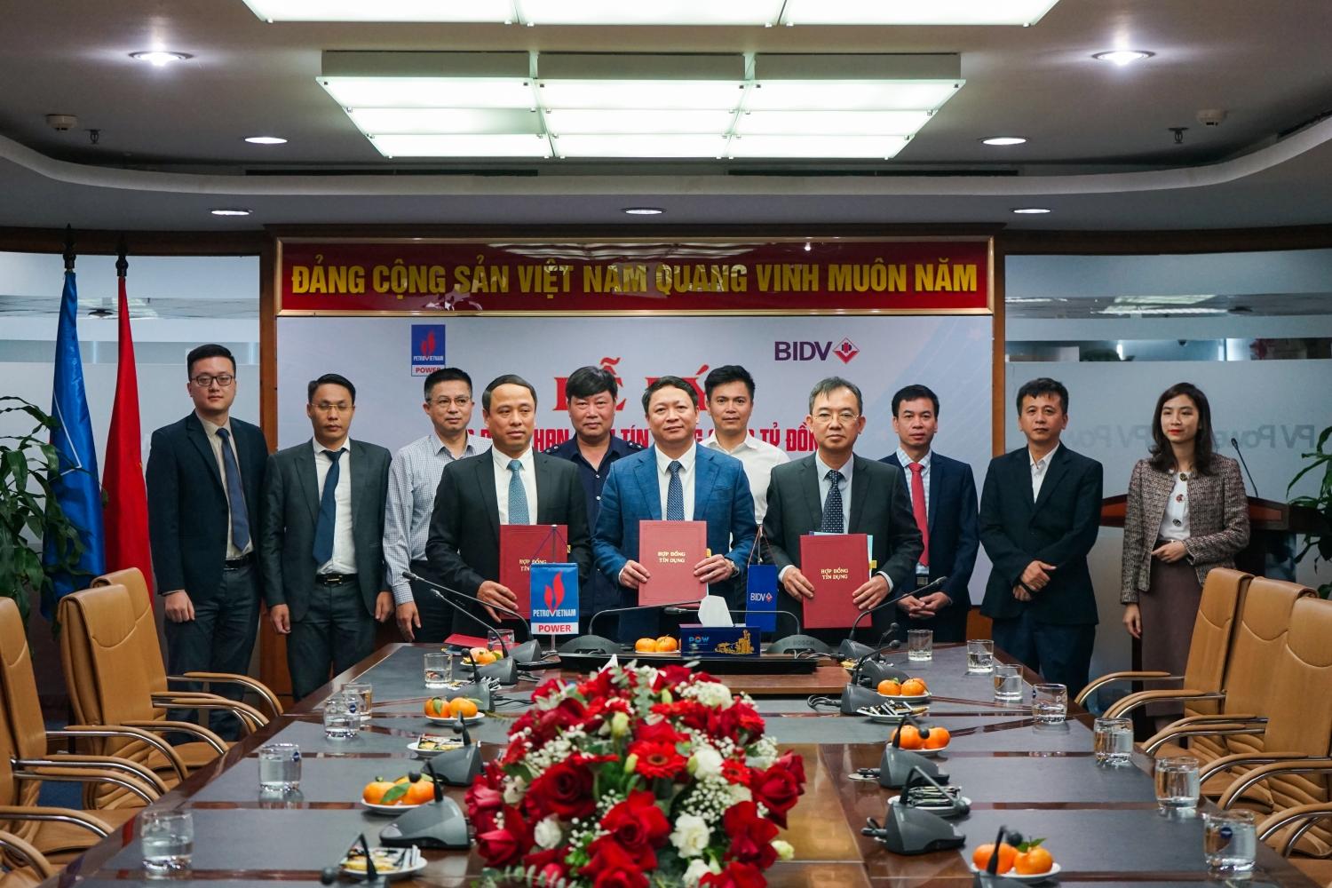 Nghi thức ký kết hợp đồng tín dụng 2000 tỷ đồng giữa PV Power và các chi nhánh của BIDV.