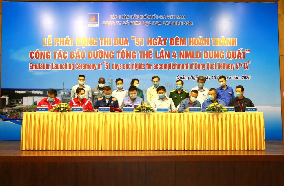 PVChem - Dongil cam kết thi đua bảo dưỡng lần 4 nhà máy Lọc dầu Dung Quất”