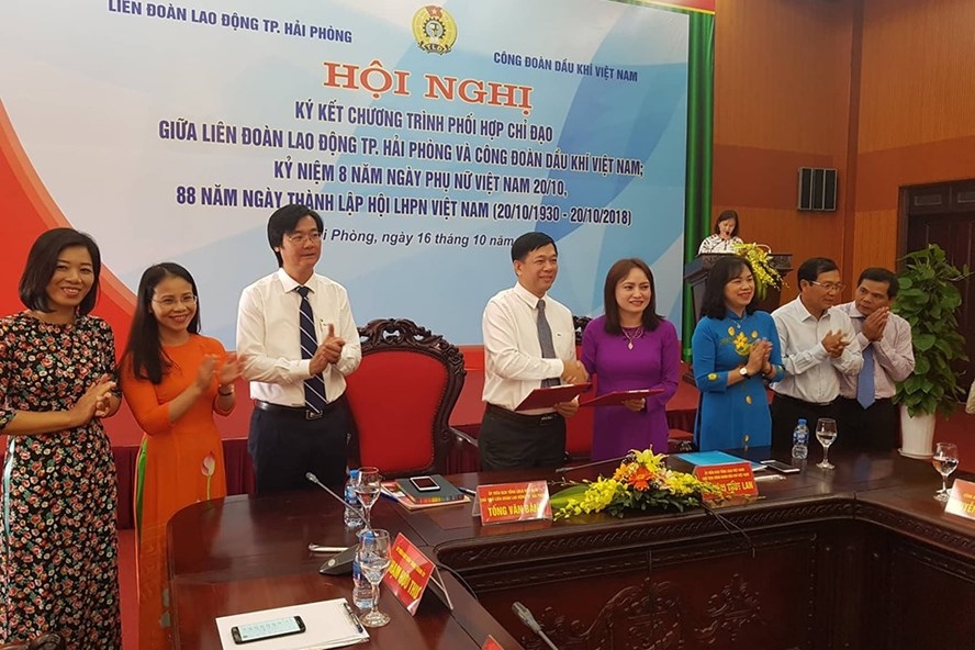 cong doan dau khi viet nam ky ket chuong trinh phoi hop voi ldld hai phong