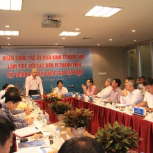 cac doan dai bieu quoc hoi can tho ca mau va lang son lam viec voi tap doan dau khi viet nam