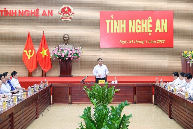 Kết luận của Thủ tướng Chính phủ Phạm Minh Chính tại buổi làm việc với lãnh đạo tỉnh Nghệ An