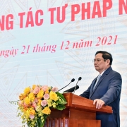 Thủ tướng Phạm Minh Chính chủ trì Hội nghị trực tuyến toàn quốc triển khai công tác tư pháp năm 2022