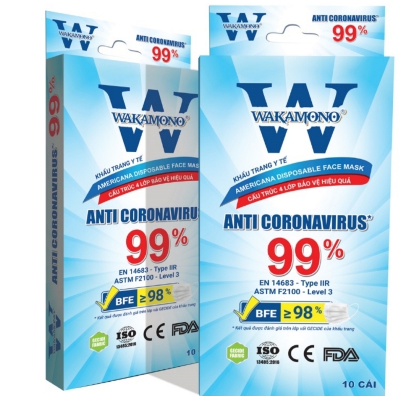 Khẩu trang Wakamono ngăn chặn tối đa khả năng lây nhiễm virus Corona