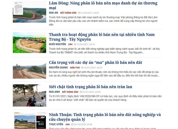 HoREA: Đề nghị Luật hóa huy động vốn dưới hình thức phân lô bán nền HoREA: Đề nghị Luật hóa huy động vốn dưới hình thức phân lô bán nền