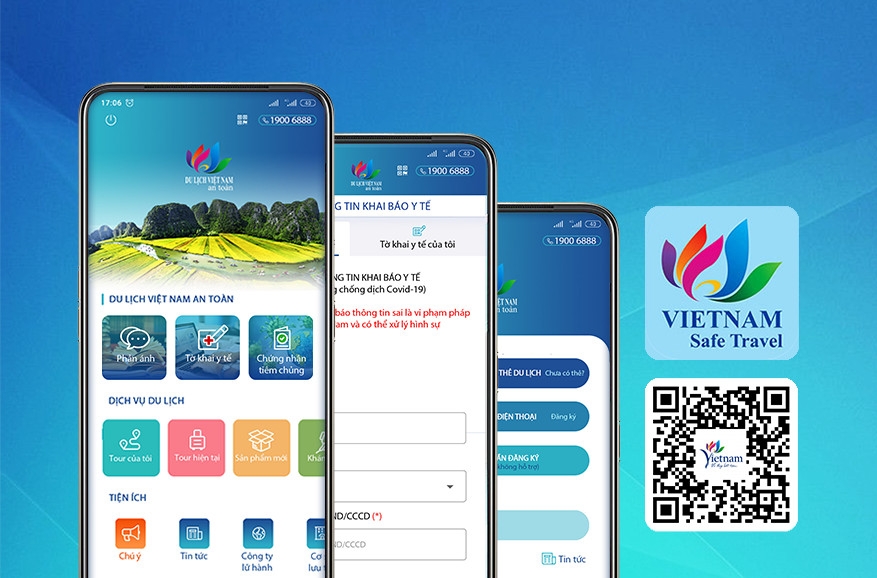 Ứng dụng Du lịch Việt Nam an toàn đã tích hợp tính năng Tờ khai y tế theo quy định của Bộ Y tế Ứng dụng Du lịch Việt Nam an toàn đã tích hợp tính năng Tờ khai y tế theo quy định của Bộ Y tế
