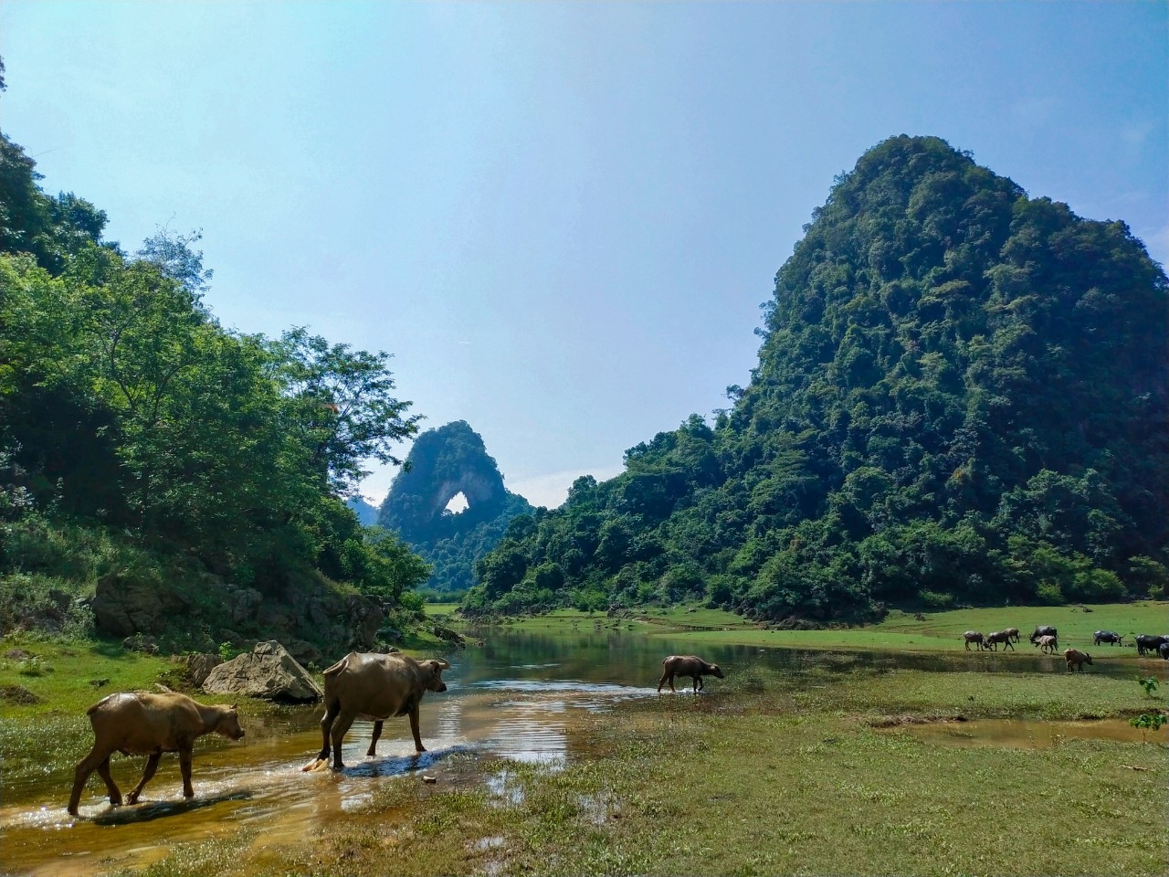 Độc đáo hồ nước biến mất vào mùa khô ở Cao Bằng Độc đáo hồ nước biến mất vào mùa khô ở Cao Bằng