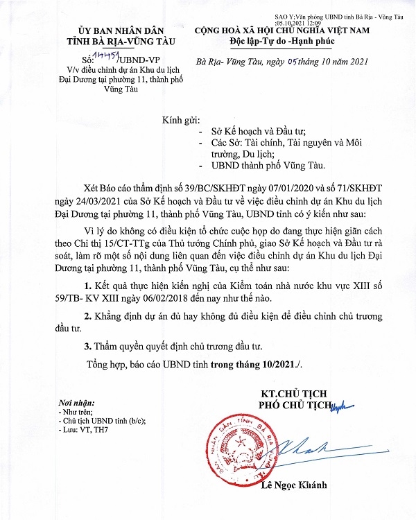 Vũng Tàu: Rà soát dự án khu du lịch nghìn tỷ của Hodeco Vũng Tàu: Rà soát dự án khu du lịch nghìn tỷ của Hodeco
