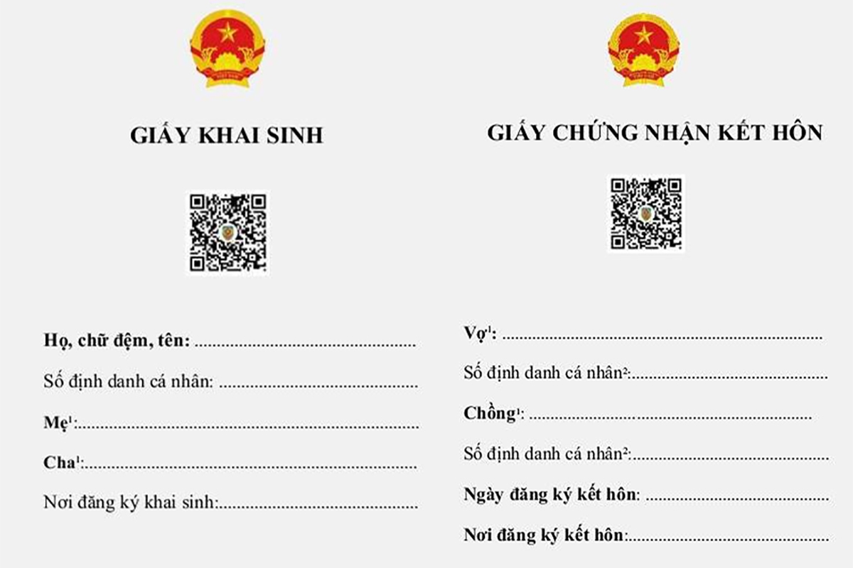 Từ ngày 18/2 bắt đầu sử dụng giấy khai sinh, giấy kết hôn điện tử