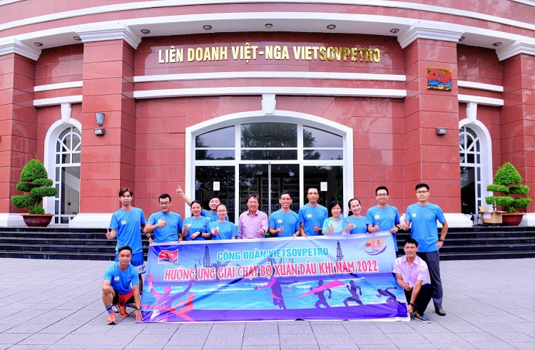 Công đoàn Vietsovpetro hưởng ứng Giải chạy bộ online “Xuân Dầu khí năm 2022”