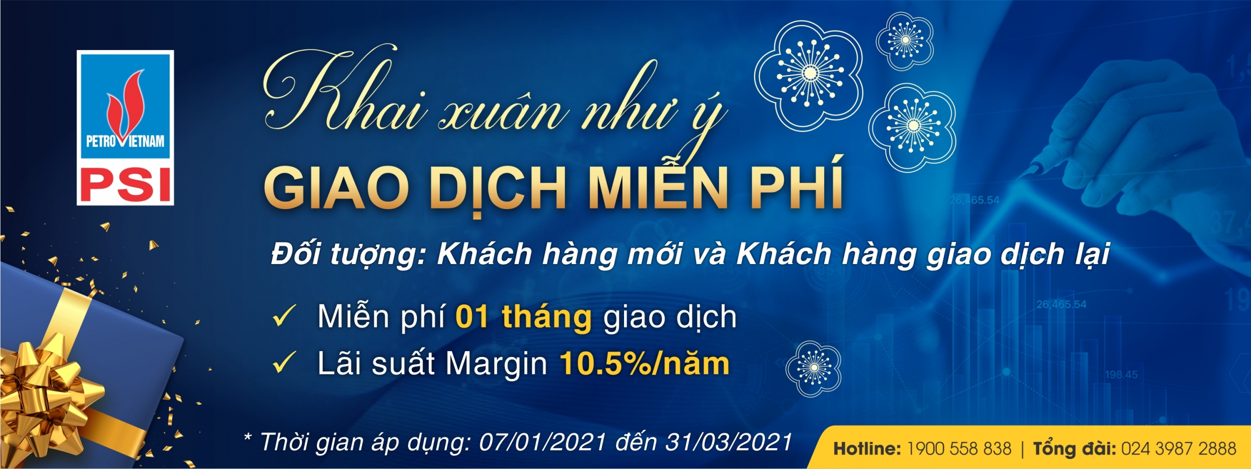 chương trình “Khai xuân như ý – Giao dịch miễn phí” dành cho các khách hàng mở mới và khách hàng giao dịch trở lại