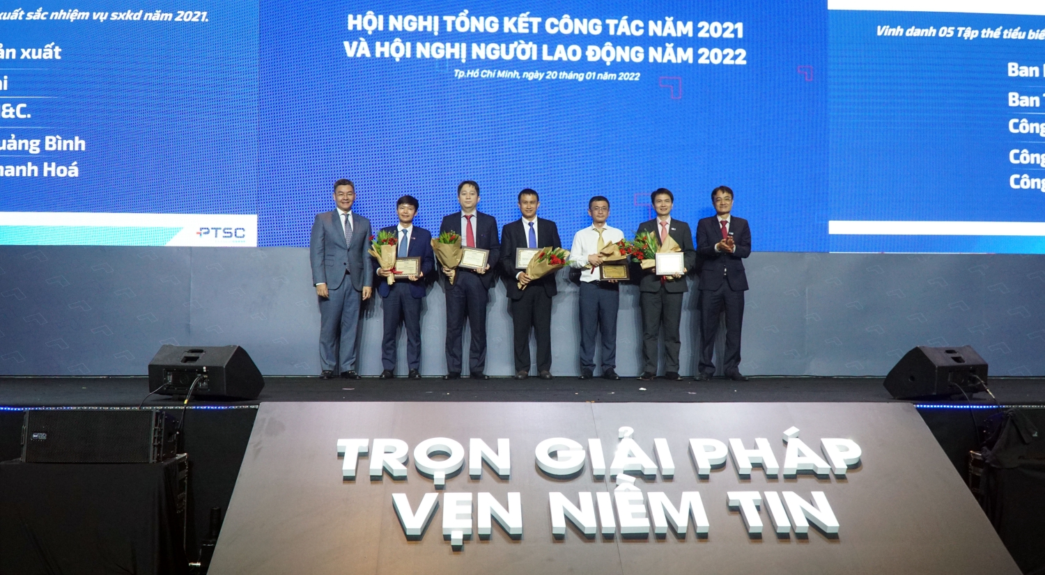 PTSC tôn vinh các tập thể tiêu biểu, có thành tích xuất sắc trong SXKD năm 2021