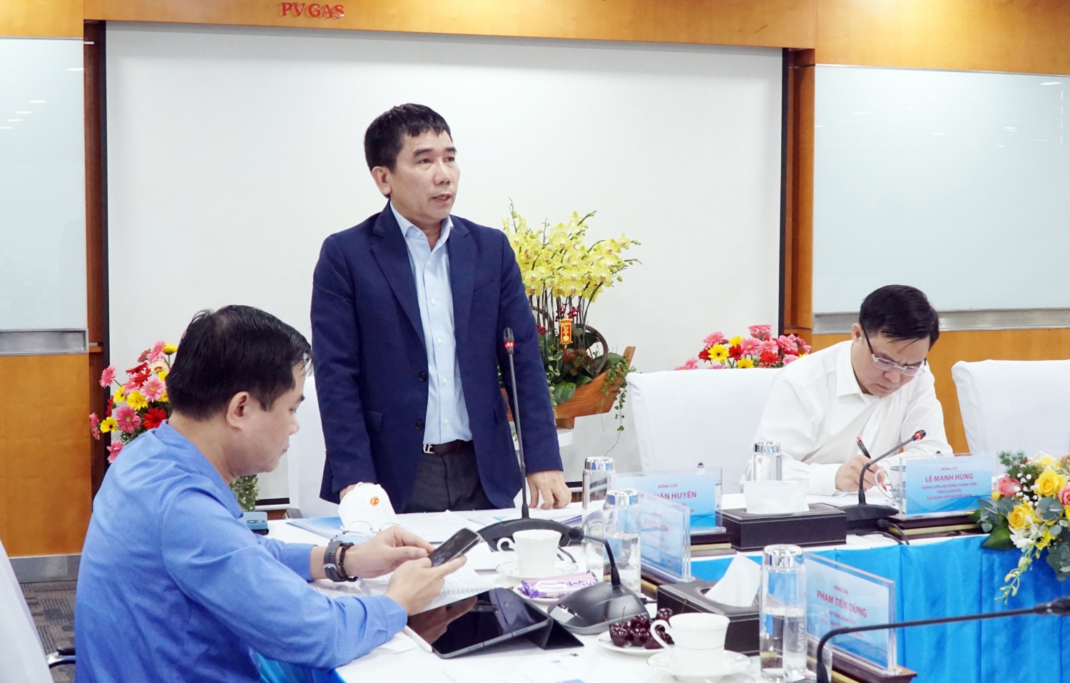 Phó Tổng Giám đốc Petrovietnam Lê Xuân Huyên phát biểu