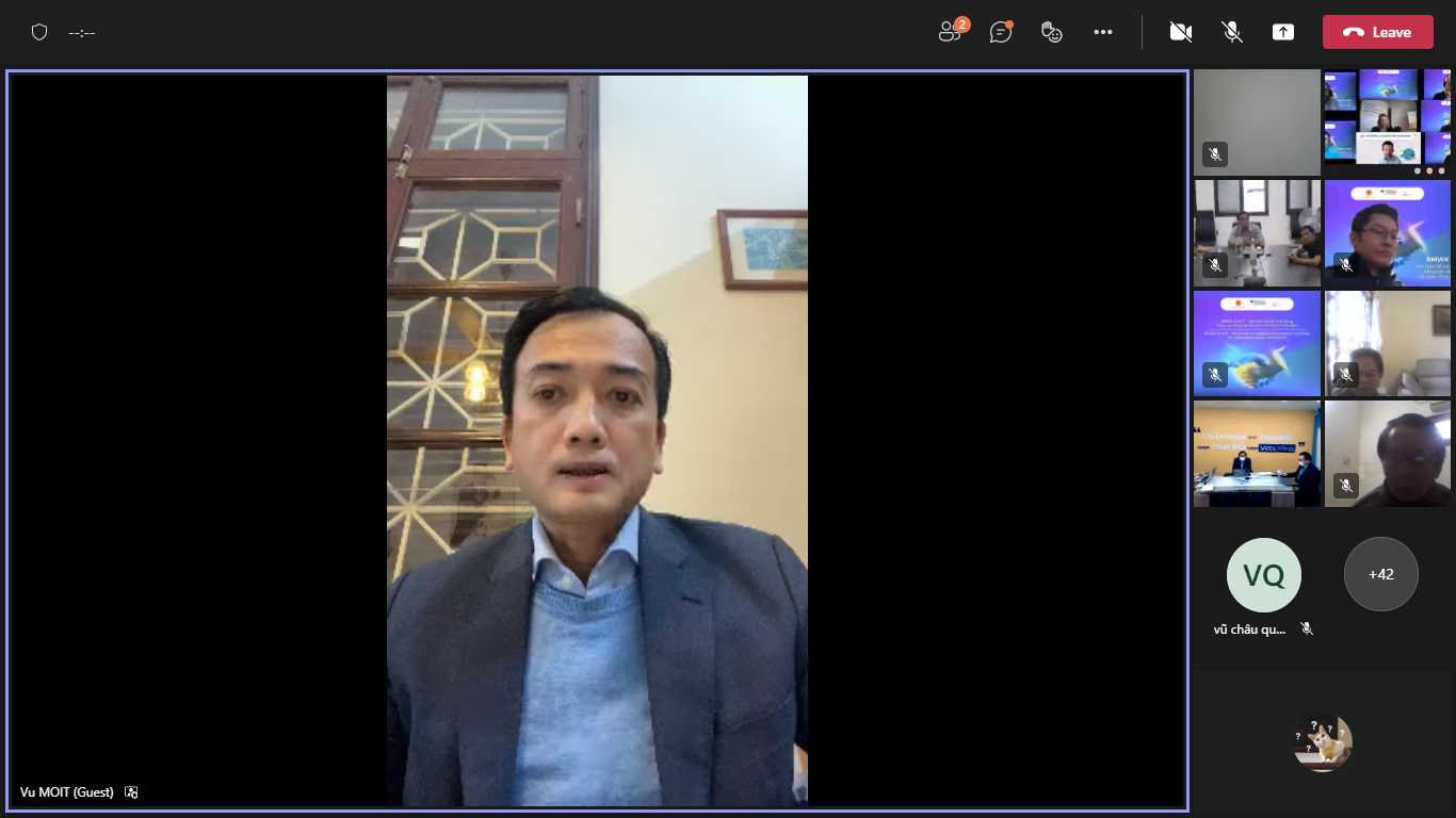 Ông Trịnh Quốc Vũ, Phó Vụ trưởng Vụ Tiết kiệm năng lượng và Phát triển bền vững, BCT