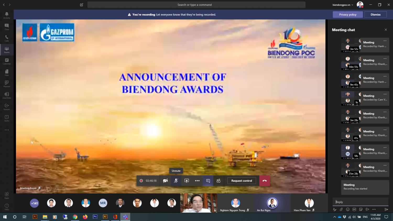 biendong poc to chuc thanh cong hoi nghi truc tuyen tong ket cong tac quy 12020 qua he thong office 365