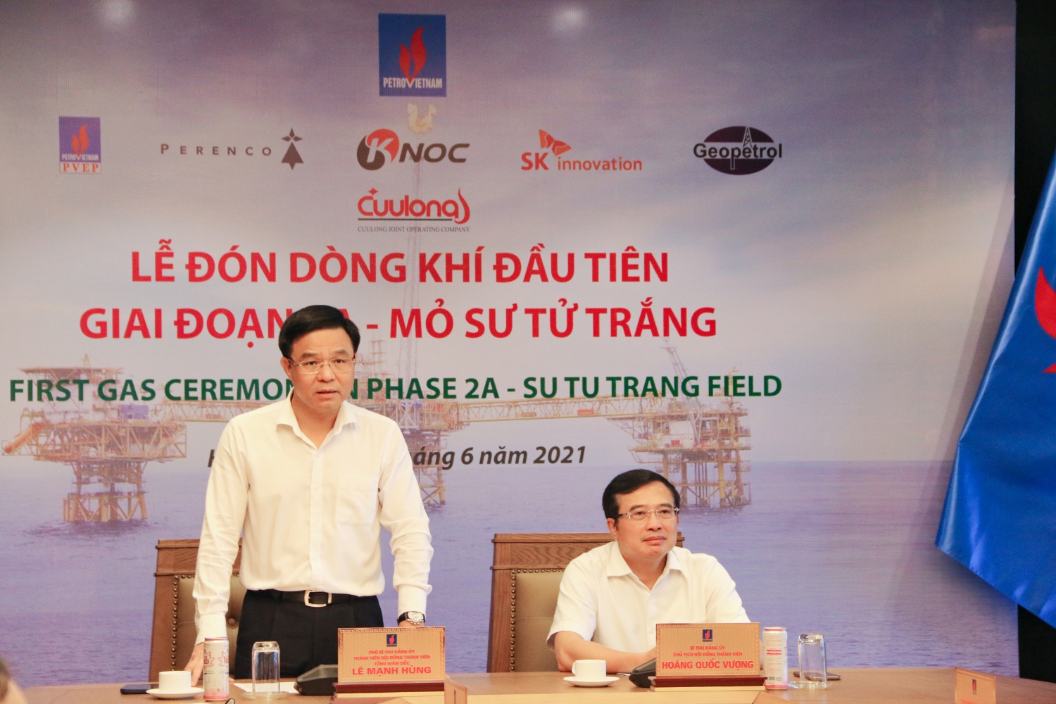 Petrovietnam tổ chức Lễ đón nhận dòng khí đầu tiên tại mỏ Sử Tử Trắng, Giai đoạn 2A