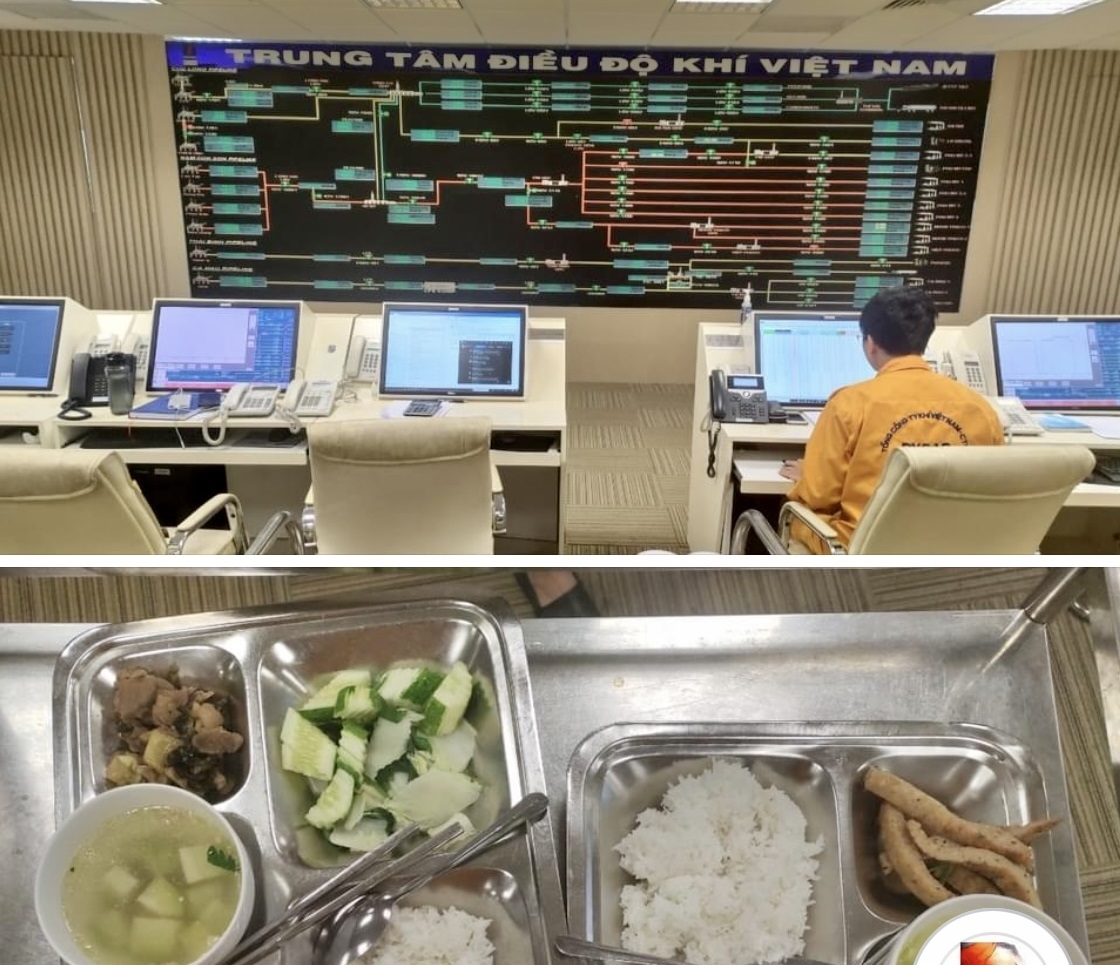 Bài dụ thi của nhân viên Trung tâm Điều độ Khí Việt Nam đang thực hiện Làm việc tập trung vùng an toàn Zone0