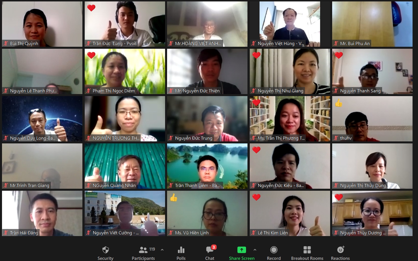 Các học viên tham gia lớp học