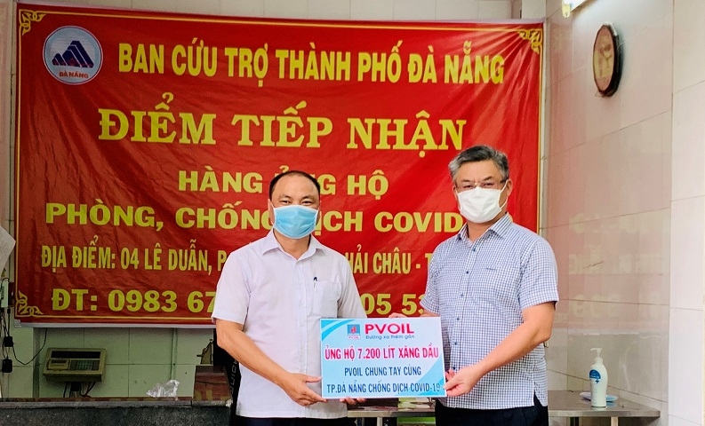 pvoil ung ho hon 7000 lit xang dau chung tay cung tp da nang chong dich covid 19