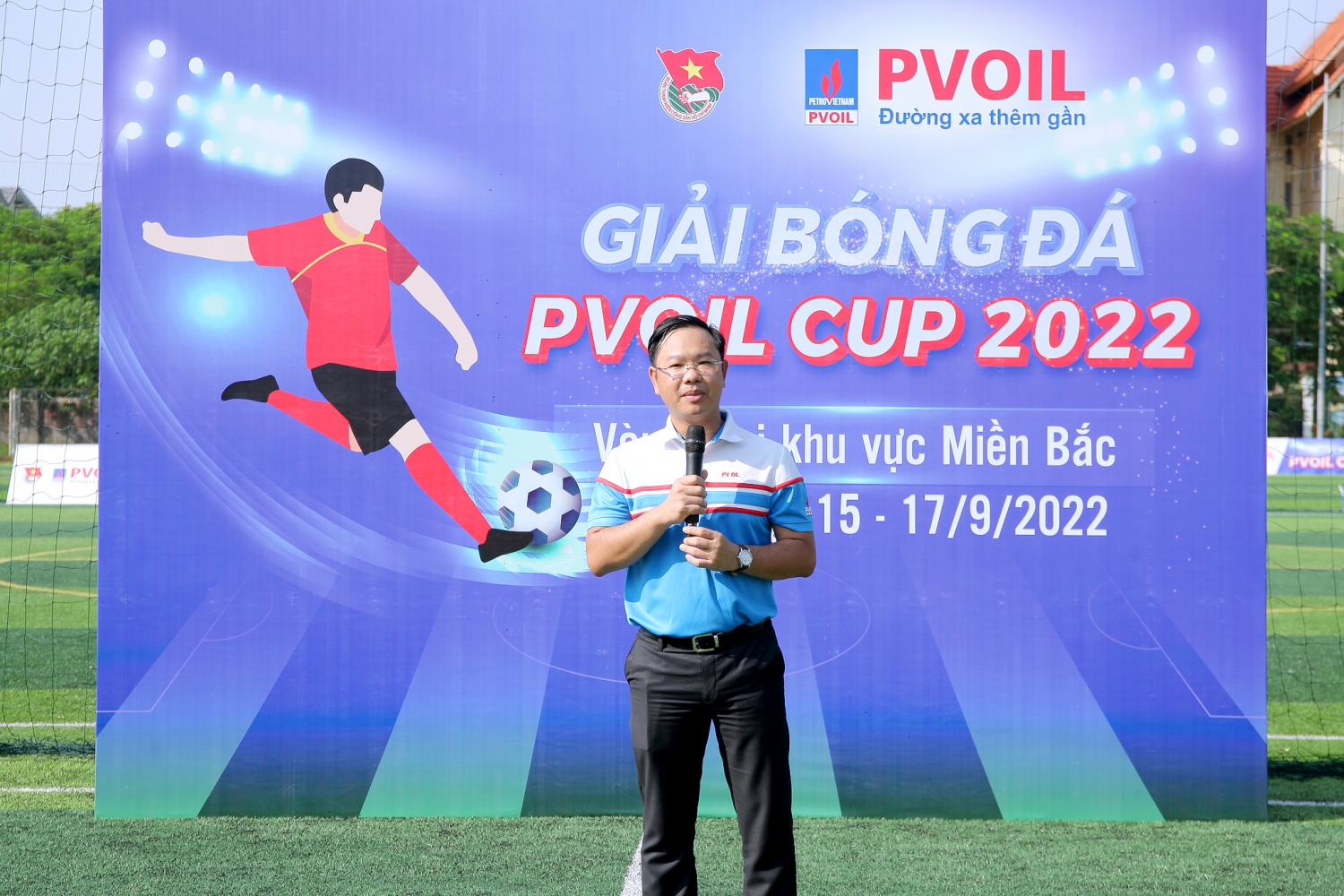 Anh Mai Xuân Hải - Bí thư Đoàn Thanh Niên Tổng công ty Trưởng ban tổ chức Giải, phát biểu khai mạc