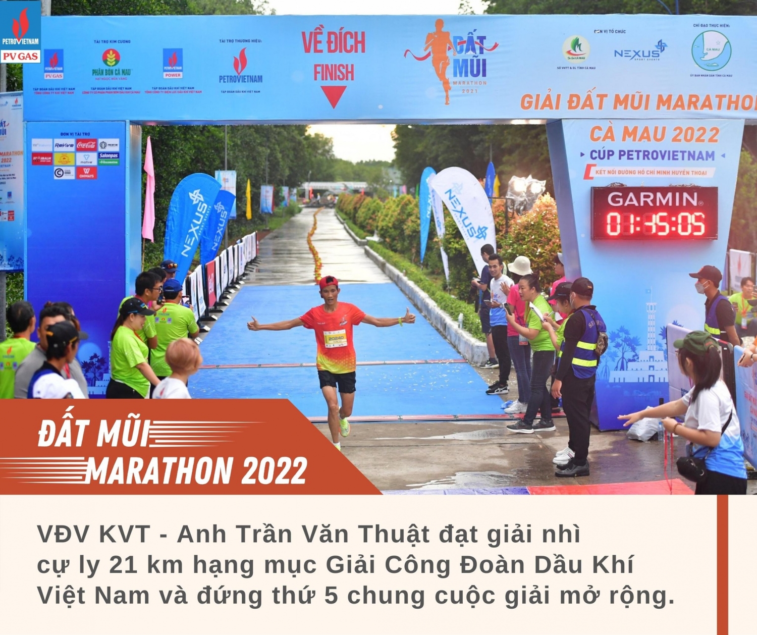 KVT cùng lan tỏa tinh thần chạy bộ tại giải Đất Mũi Marathon Cà Mau 2022 - Cúp Petrovietnam