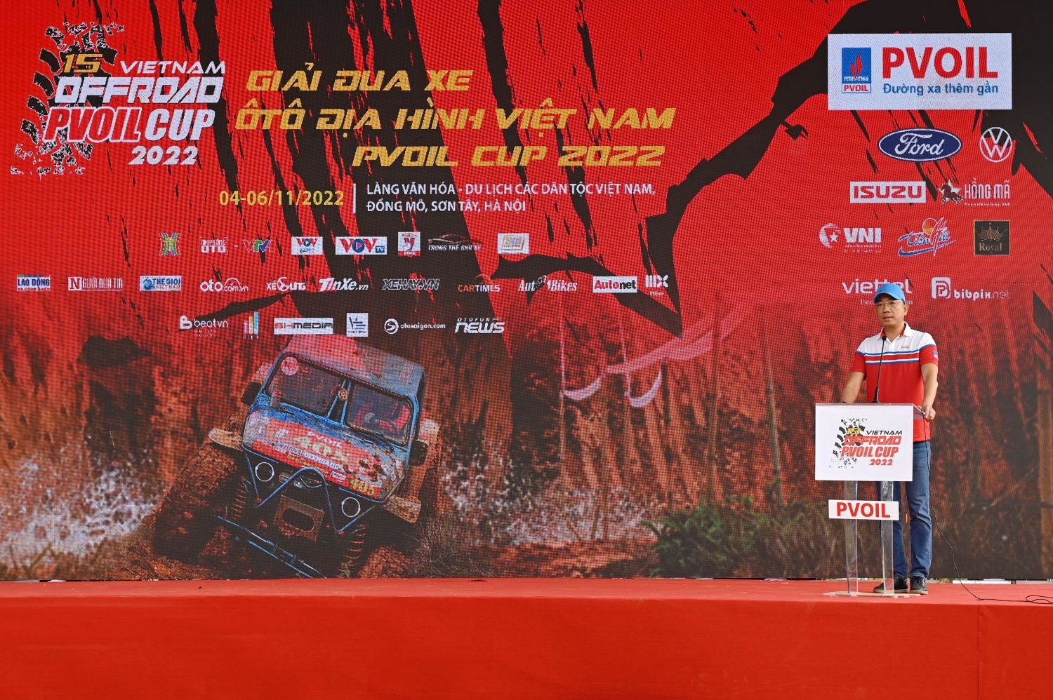 Ông Cao Hoài Dương - Chủ tịch HĐQT - Tổng công ty Dầu Việt Nam - CTCP (PVOIL) phát biểu tại khai mạc PVOIL VOC 2022