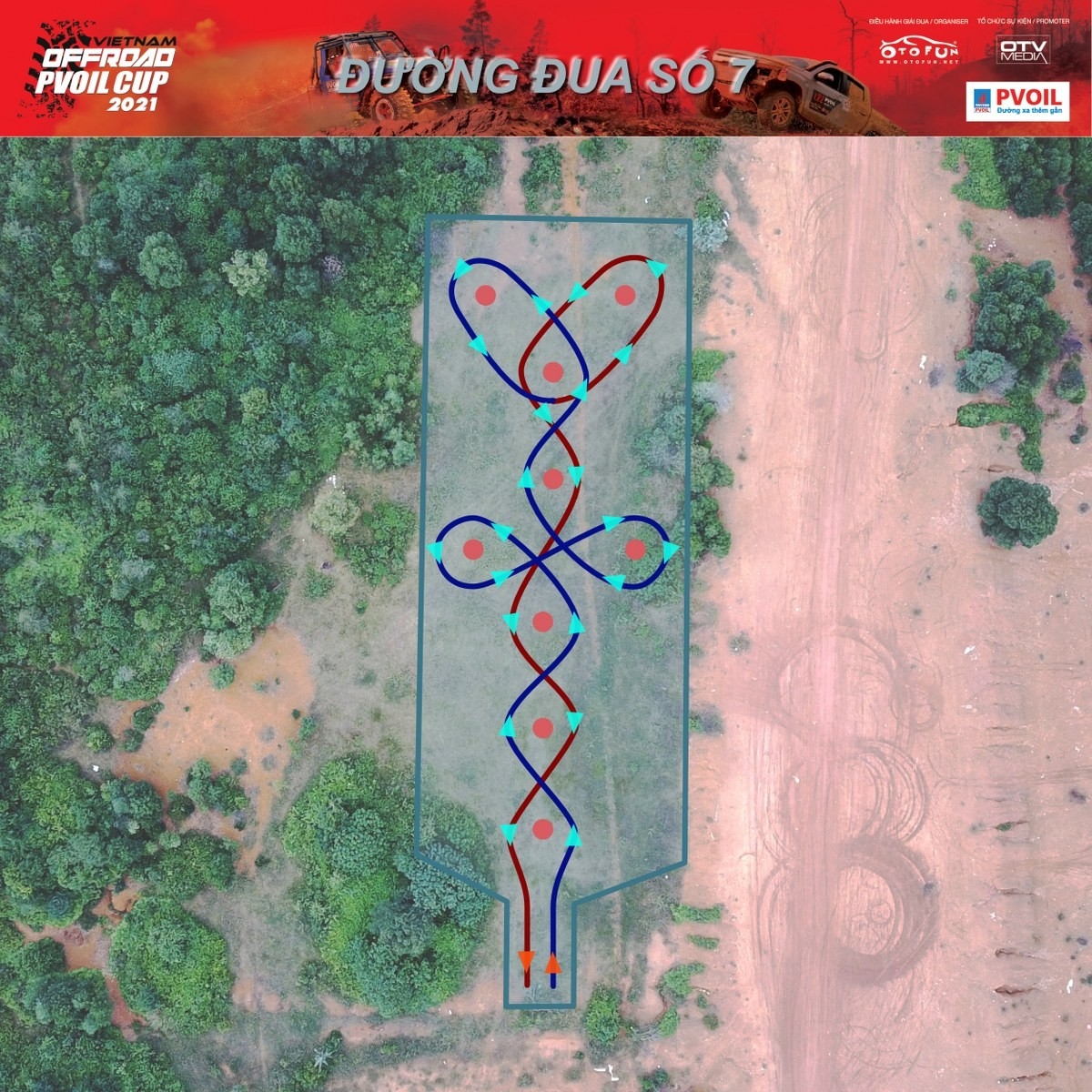 Đường đua số 7 - Autogymkhana - BTVN, CB: Đường đua được thiết kế trên nền bề mặt phẳng cho hai hạng Cơ bản và Bán Tải Việt Nam. Đường đua này yêu cầu các tay đua cần có kỹ năng di chuyển nhanh và khéo léo trên đường hẹp tương tự như các kỹ thuật đua Gymkhana. Đường đua này được chấm điểm bằng hệ thống Lazer tự động ghi thời gian.