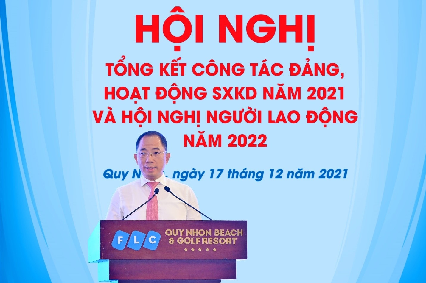 Đ/c Cao Hoài Dương - Bí thư Đảng ủy, Chủ tịch HĐQT Tổng công ty phát biểu tại Hội nghị