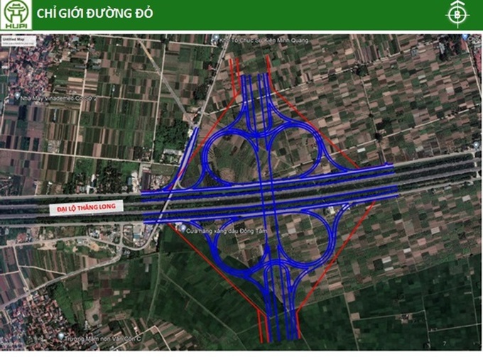 Nút giao Vành đai 4 - Hà Nội với Đại lộ Thăng Long có hình hoa thị - 1 Nút giao Vành đai 4 - Hà Nội với Đại lộ Thăng Long có hình hoa thị - 1