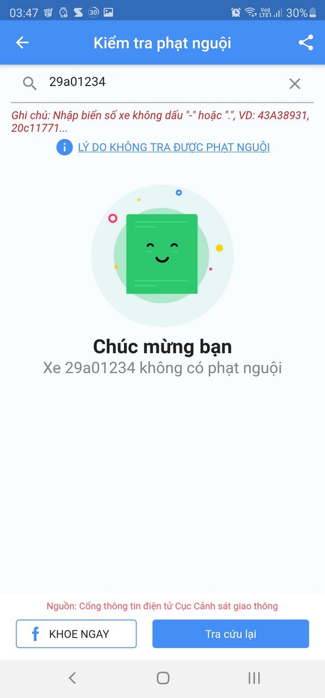 Hướng dẫn tra cứu phạt nguội giao thông bằng ứng dụng trên smartphone - 3